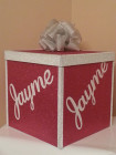Hot pink and silver envelope box