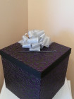 Purple and black damask envelope box